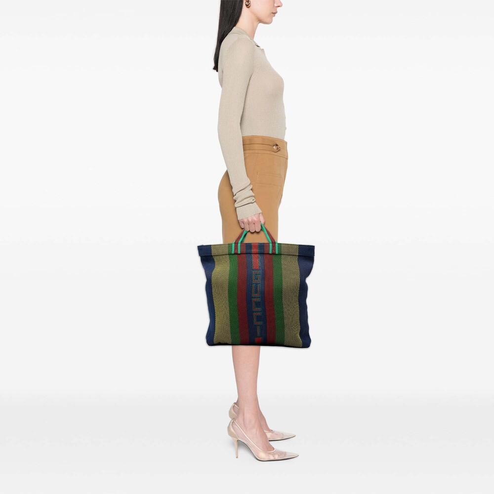 Pre-Loved Gucci Woven Rubber Web Logo Tote - Picture 7 of 7